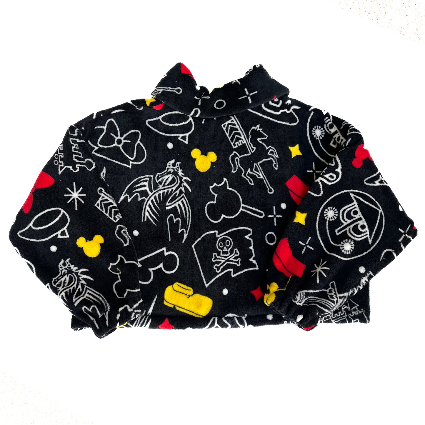 Upcycled Plush Park Icons Crop Jacket