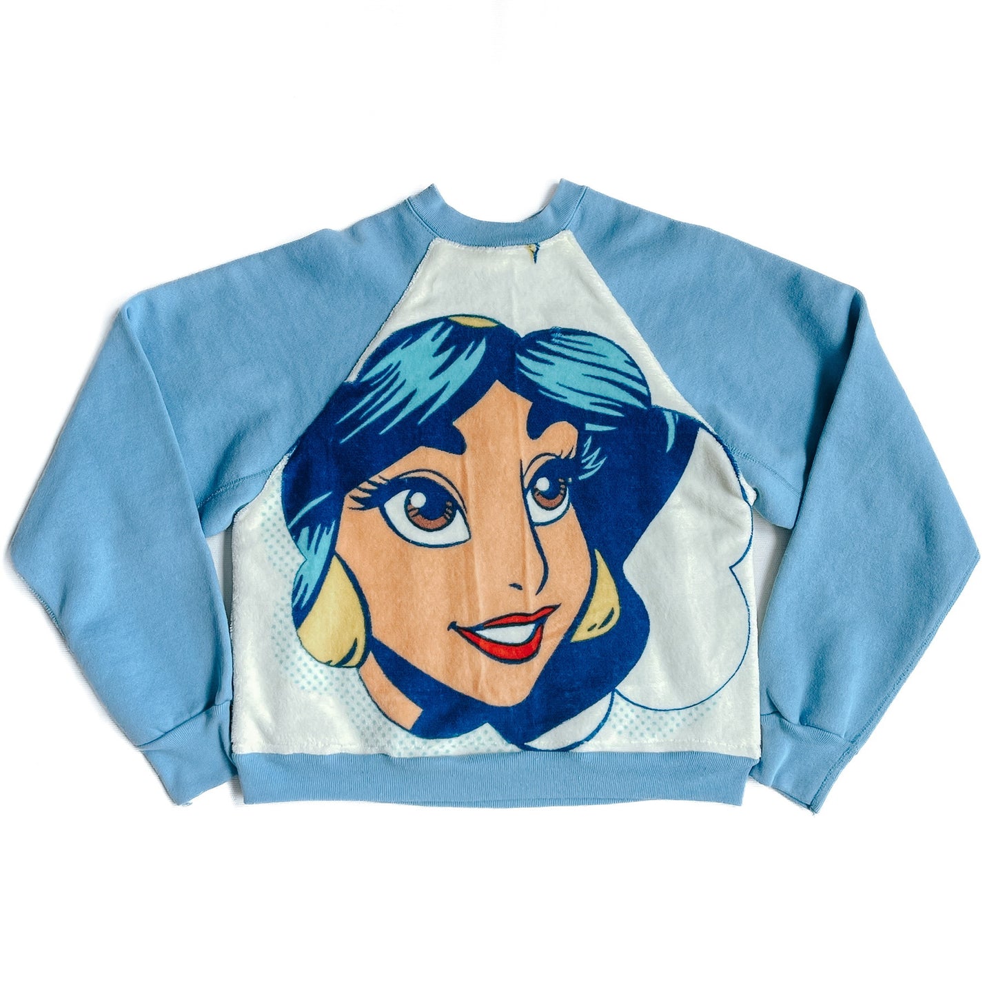 Upcycled Blue Princess Crewneck