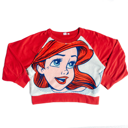 Upcycled Red Princess Crewneck