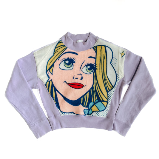 Upcycled Lavender Princess Crewneck