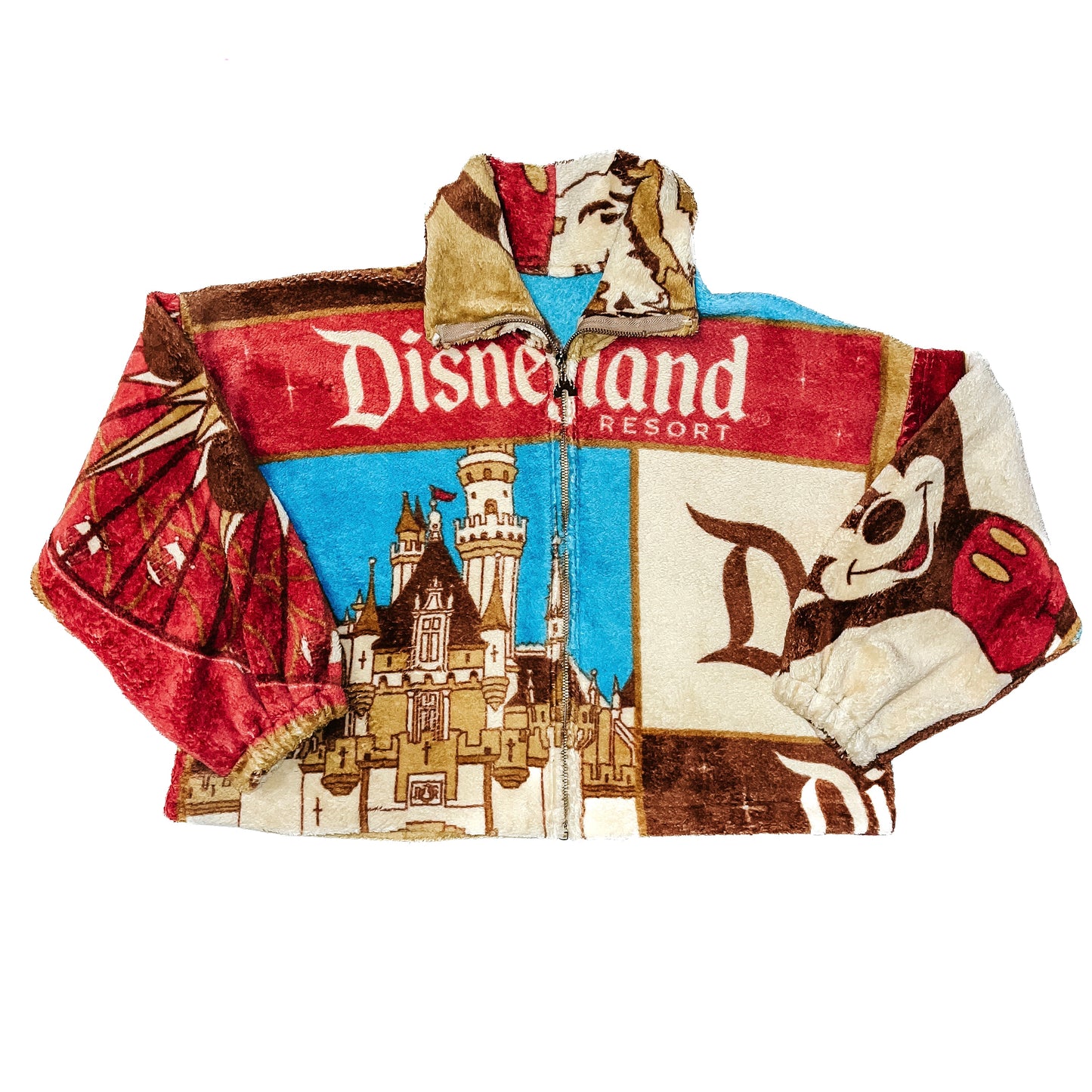 Upcycled Plush Theme Park Zip Jacket